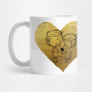 Golden Heart Mug